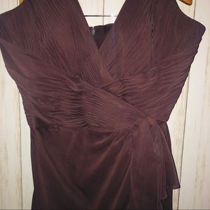 Davids Bridal long halter top dress deep purple 16
